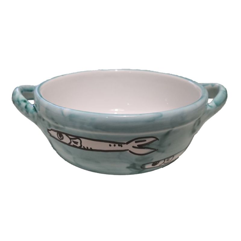 Terrine de cuisson. ligne de sardines....