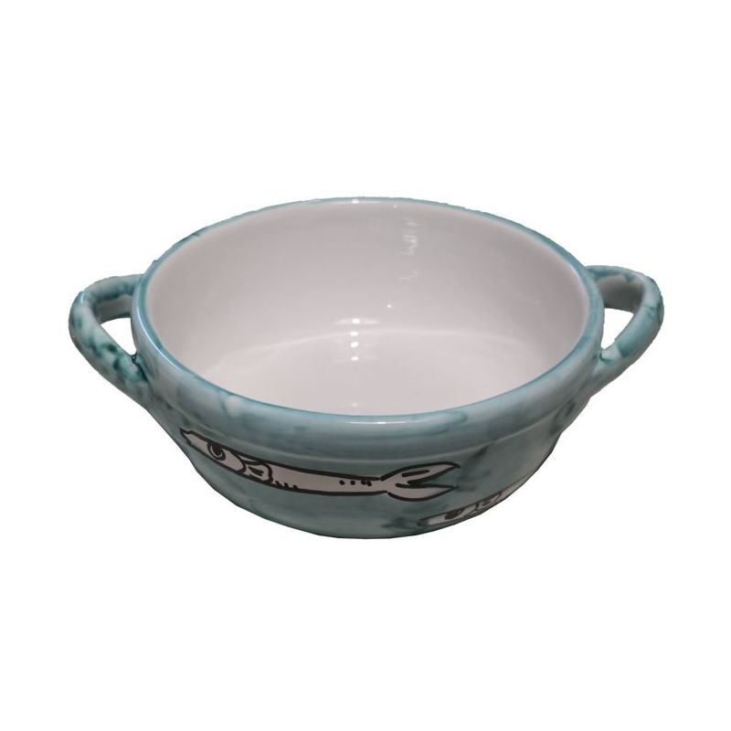 Terrine backen. Sardinenlinie. Handbemalte...