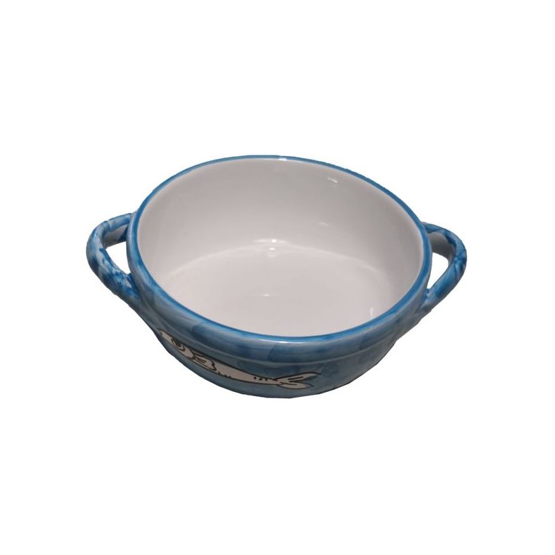 Oven terrine. Sardine line. Hand painted Vietri...