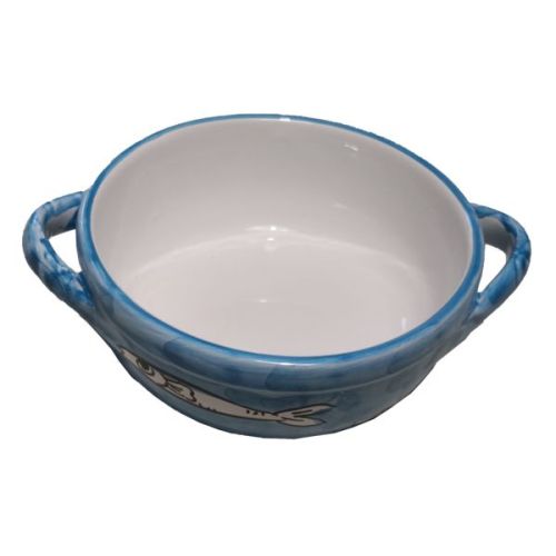 Oven terrine. Sardine line. Hand painted Vietri ceramics