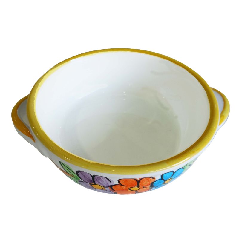 Terrine de cuisson. Ligne de fleurs. Céramique...