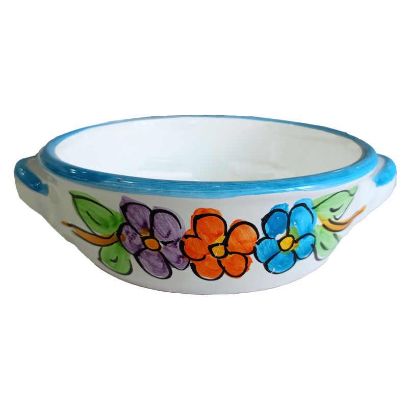 Terrine de cuisson. Ligne de fleurs. Céramique...