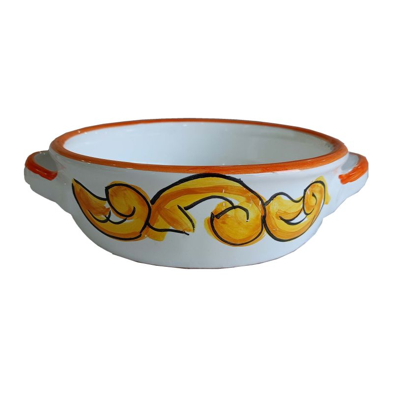 Oven terrine. Baroque line. Hand painted Vietri...