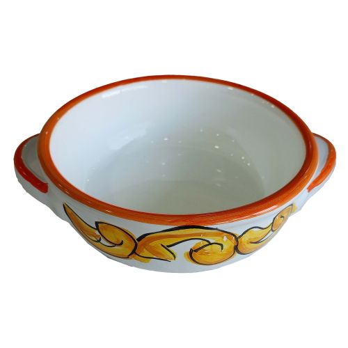 Oven terrine. Baroque line. Hand painted Vietri ceramics