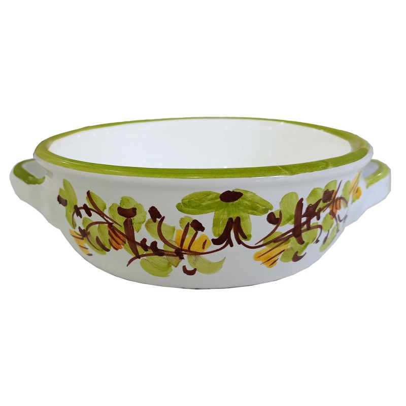 Oven terrine. Flower line. Hand painted Vietri...