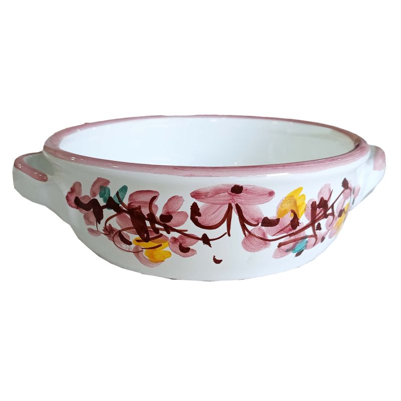 Oven terrine. Flower line. Hand painted Vietri...