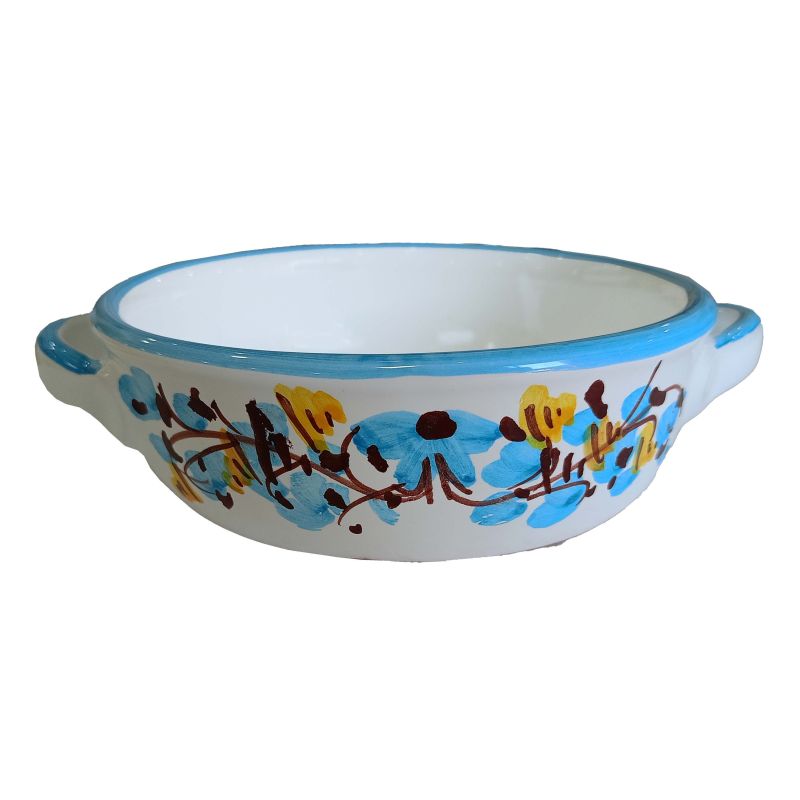 Oven terrine. Flower line. Hand painted Vietri...