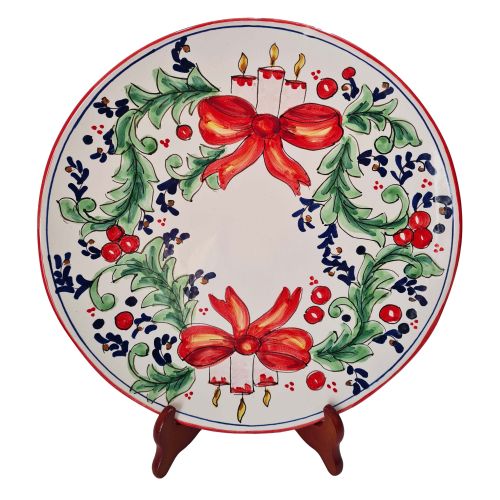 Plato de línea navideña, plato de Panettone, plato de...