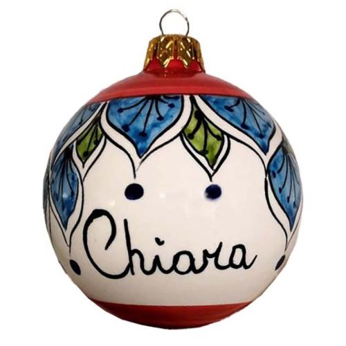 Customizable Christmas ball. Hand painted Vietri ceramic.