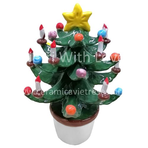 Christmas tree ornament. Vietri ceramic. Hand-painted.