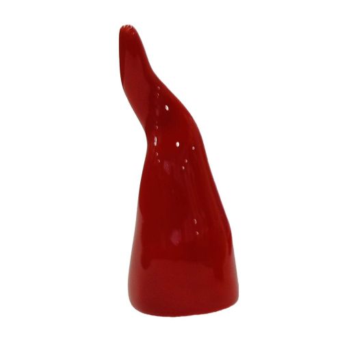 Corno Rosso portafortuna -bomboniera Dipinto a mano. Ceramica vietrese