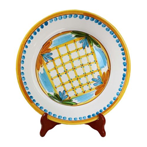 Restaurant Line - handpainted Vietri ceramic. Available soups, dinner, fruit/dessert, placemats, serving dishes.