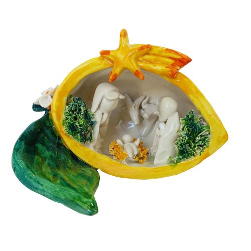 Nativity scene in Vietri ceramic. Hand painted. 2