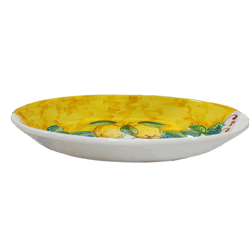 Oval bowl platter. Serving dish. Lemon line....