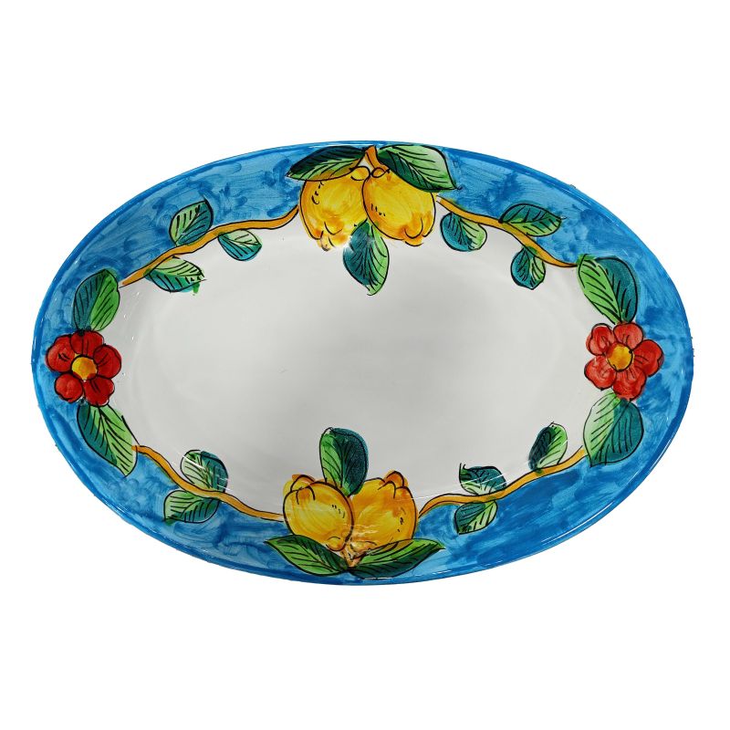 Plat ovale en forme de coupe. Plat de service....