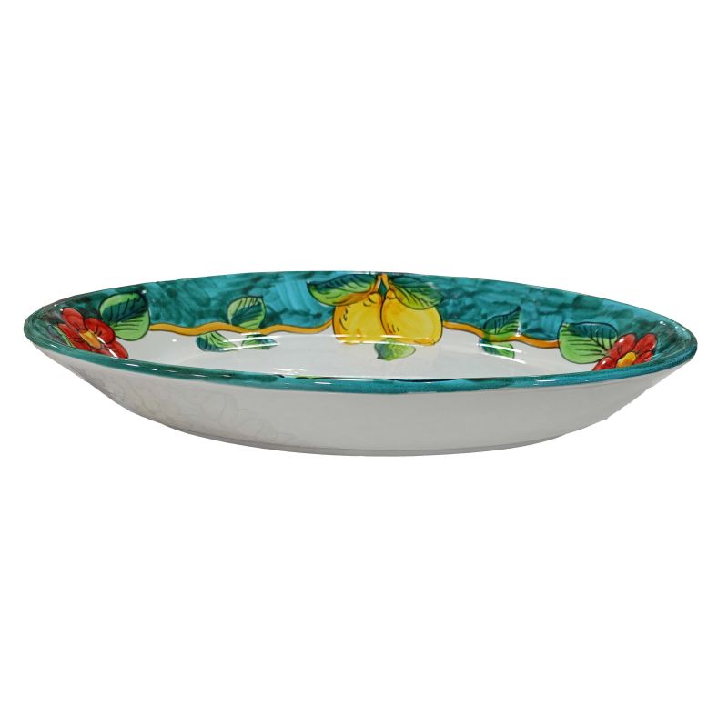 Oval bowl platter. Serving dish. Lemon line....