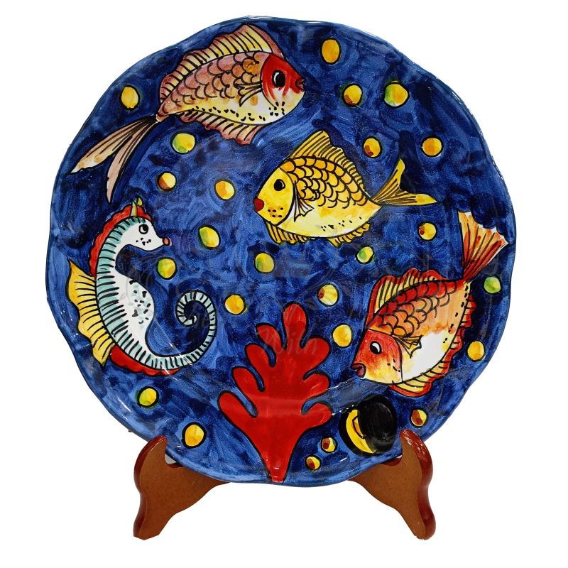 Piatto linea Marini. Ceramica di Vietri -...