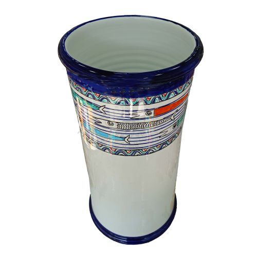 Vaso portaombrelli Linea Moderna, in Ceramica di Vietri dipinta a mano.