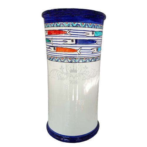 Umbrella Stand. Modern Collection. Hand-Painted Vietri Ceramics.