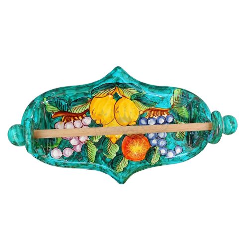 Portarrollos de pared. Línea de frutas. cerámica de Vietri pintada a mano.