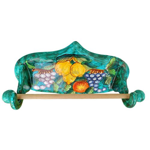 Portarrollos de pared. Línea de frutas. cerámica de Vietri pintada a mano.