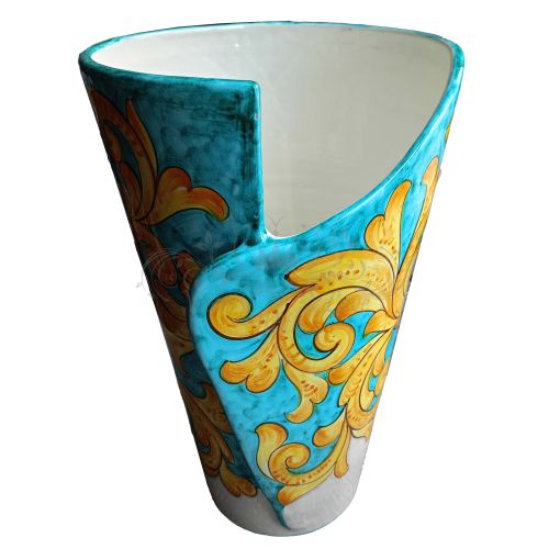 Umbrella holder vase Baroque Line copper green,...