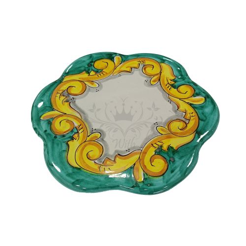 Poggiapentole Poggia pentole Linea Barocco Ceramica di Vietri Dipinto a mano