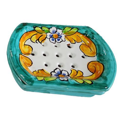 Jabonera de Sobremesa. Colección Barroco. Cerámica de Vietri Pintada a Mano.