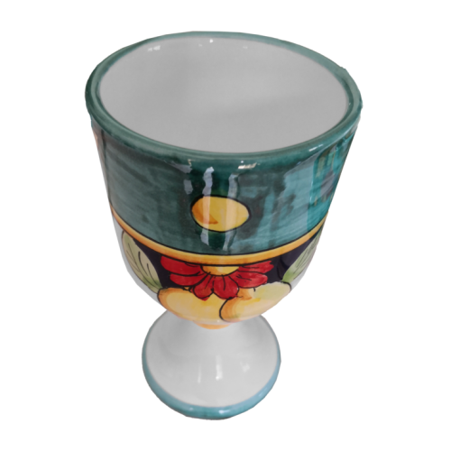 Línea de doble decoración copa pintada a mano en ceramica...