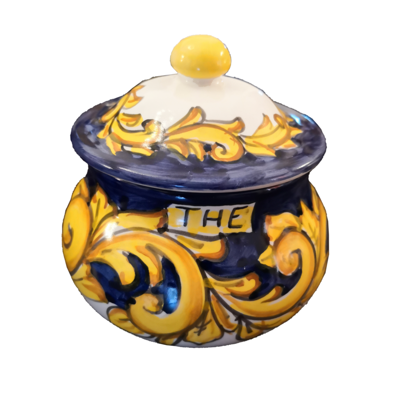 Tarro personalizable de línea barroca borde...