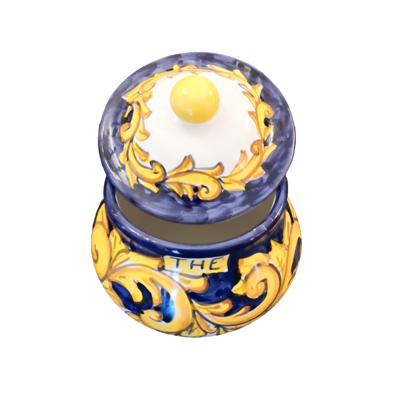 Tarro personalizable de línea barroca borde...