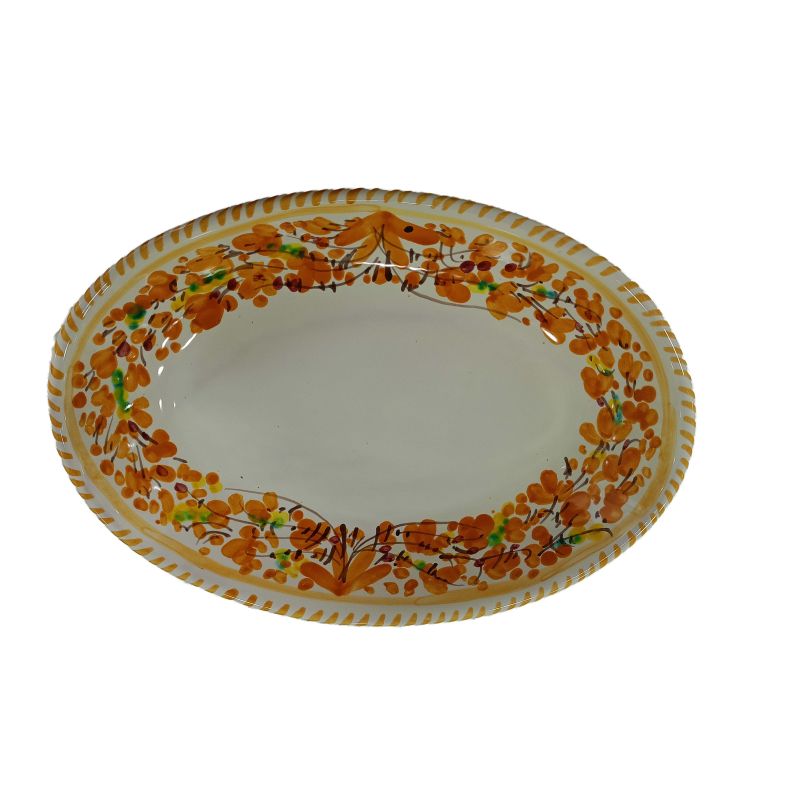 Plat ovale en forme de coupe. Plat de service....