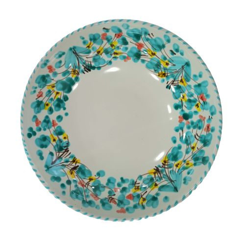 Smooth cup, soup plate, bowl, salad bowl. Big Mama line. Hand-painted Vietri ceramics.