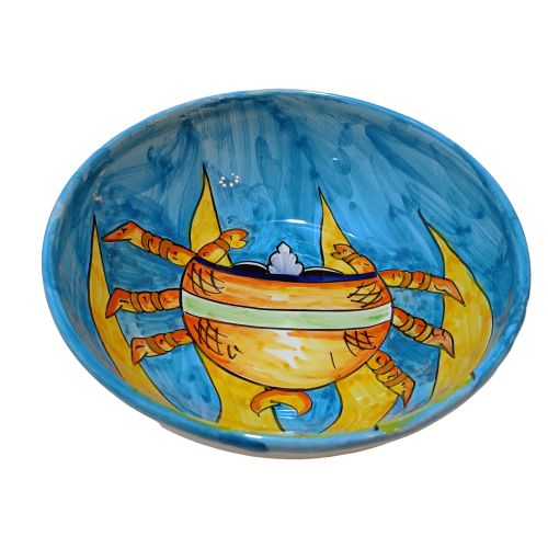 Bowl Smooth soup bowl. Fish collection. Hand-painted Vietri ceramic.