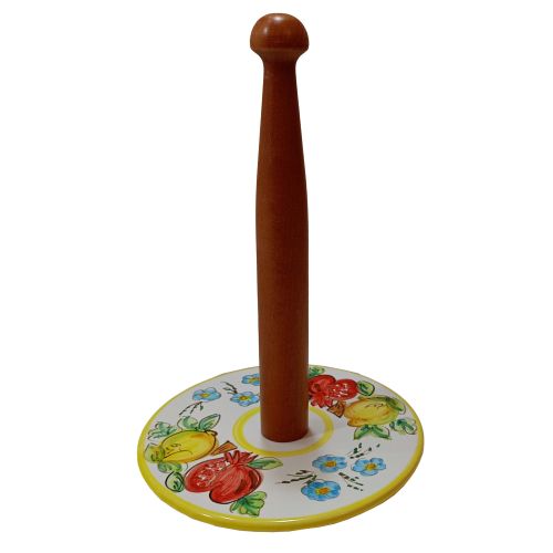 Roll holder. Counter roll holder with wooden rod Fruttina...
