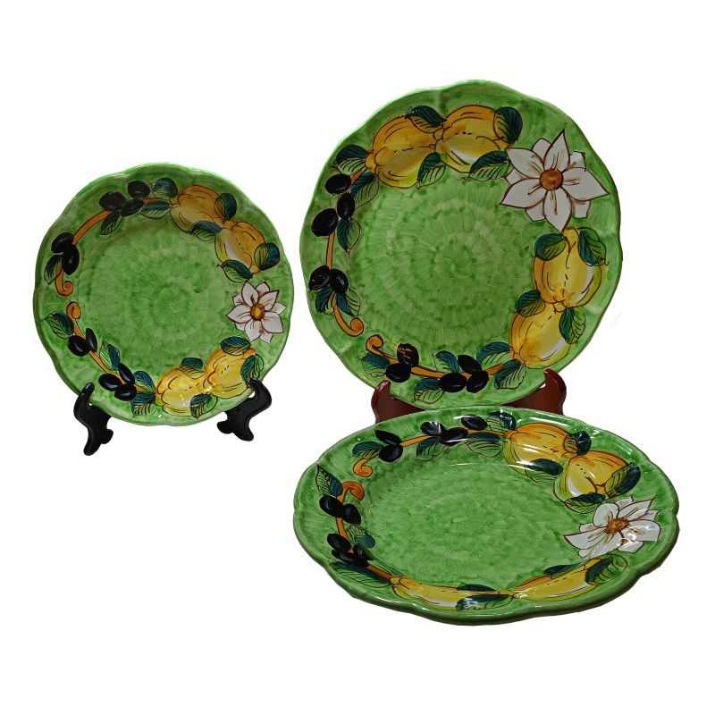 Piatti linea Limoni e Olive in ceramica vietrese