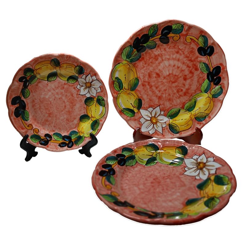 Dishes, Plates Flowers line, handpainted in Vietri ceramic