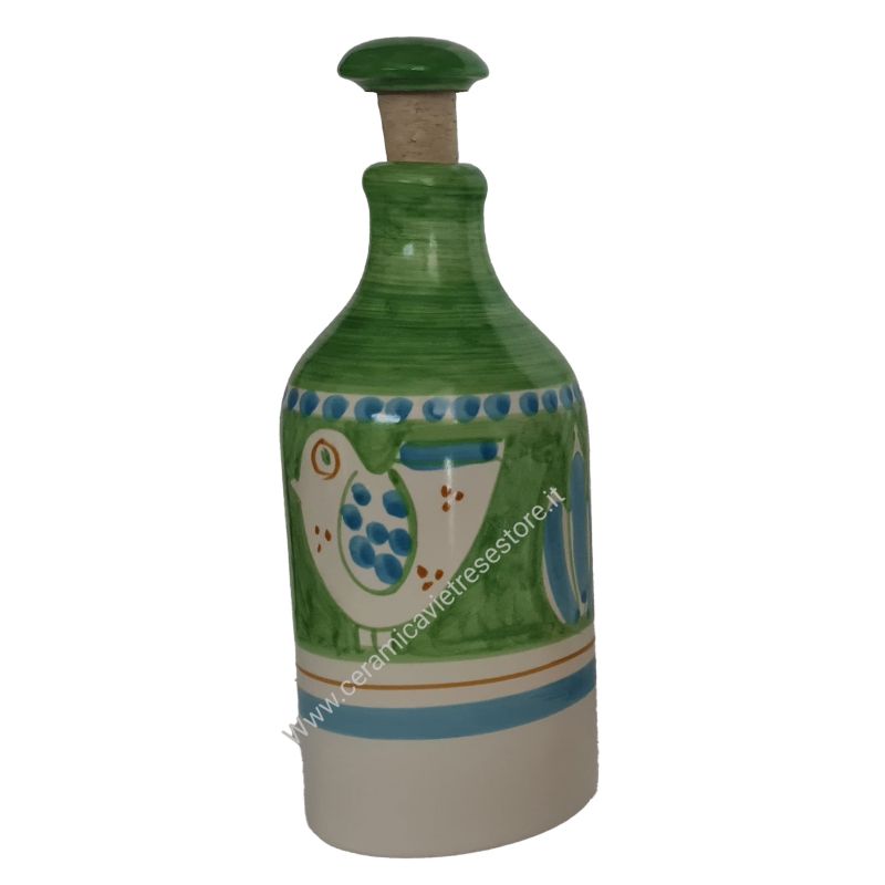 Oil cruet bottle Brushed line. Hand painted...