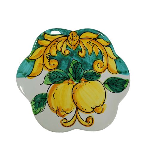 Repose-pot à décor baroque et citrons verts