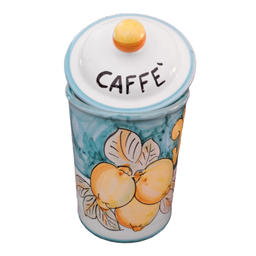 Barattolo personalizzabile linea Doppio Decoro. Ceramica di Vietri dipinta a mano.