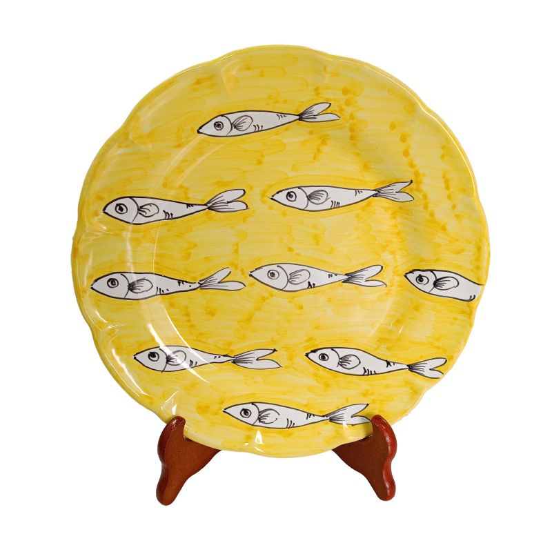 Dish, Sardine line plate. Vietri ceramics -...