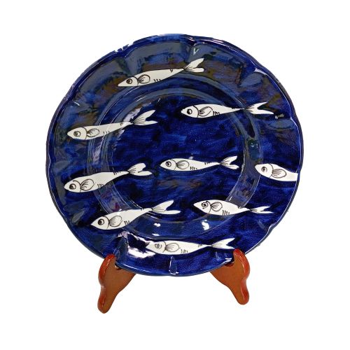 Dish, Sardine line plate. Vietri ceramics - bottoms,... 2