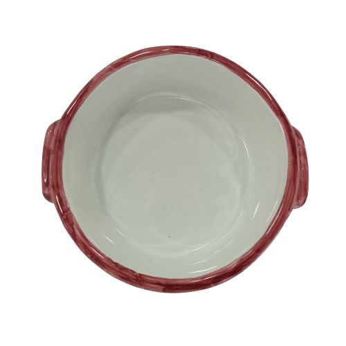 Oven terrine. Lemon line. Hand painted Vietri ceramics