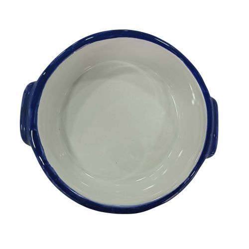 Terrine backen. Zitronenlinie. Handbemalte Vietri-Keramik