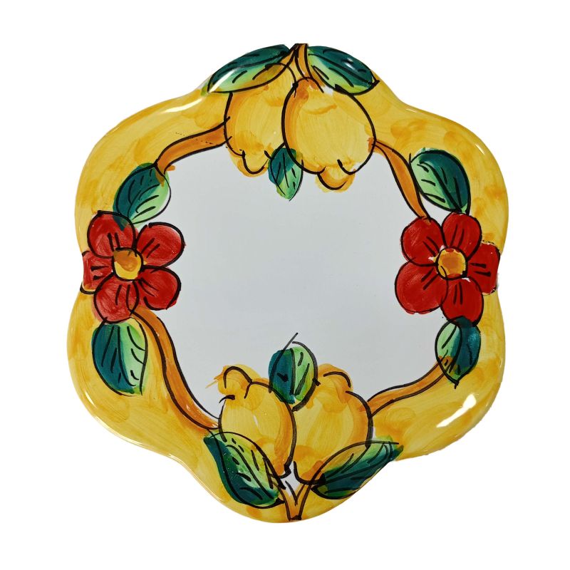 Repose-casseroles ligne citron et fleurs. En...