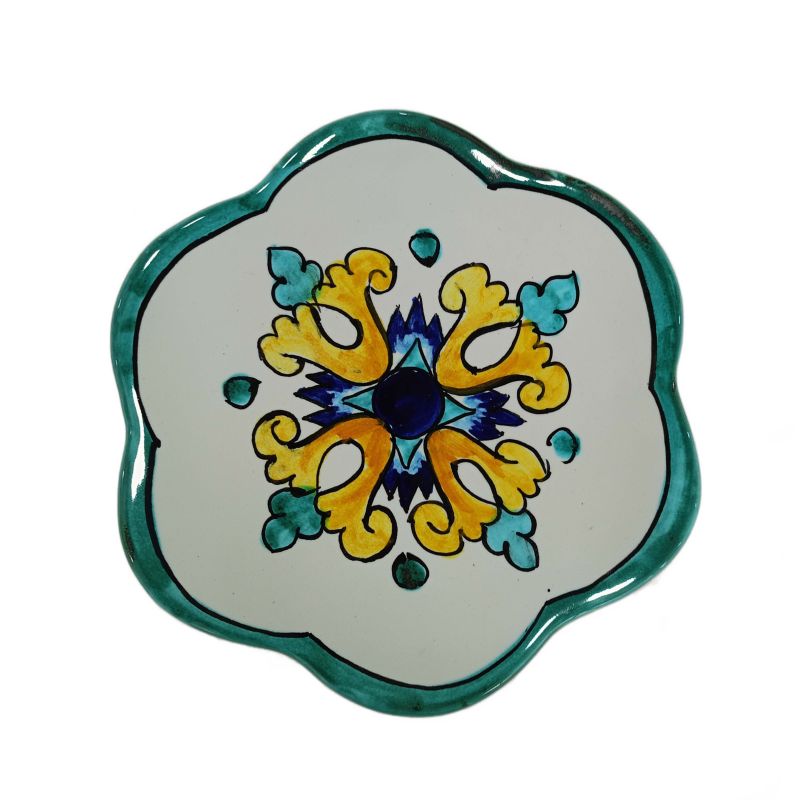 Poggiapentole Decoro Barocco bordo blu