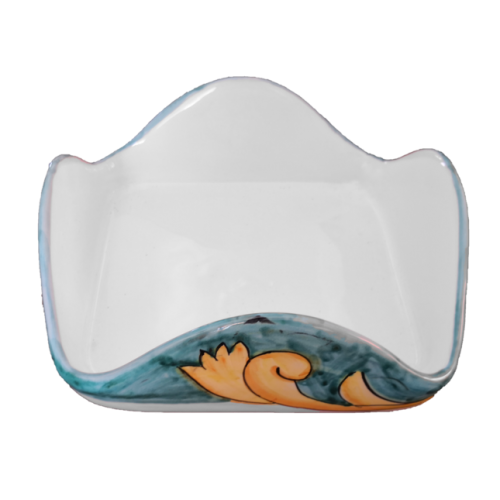 Napkin holder double decor line handpainted Vietri ceramic