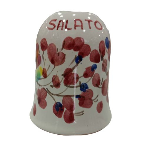 Saliera e Pepiera Linea Fiori Ceramica di Vietri dipinta a mano