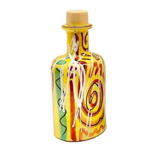 Oil and Vinegar Bottle. Modern Collection. With or Without Stopper. Hand-Painted Vietri Ceramics.