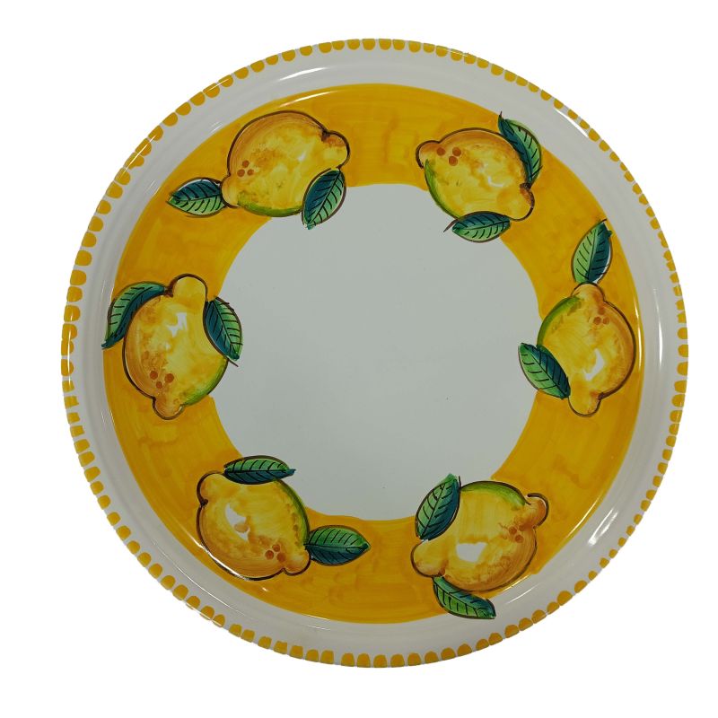 Línea Restaurante - Plato Pizza Línea Limón Cerámica Vietri.